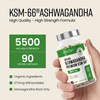 VitaBright Ashwagandha KSM-66 supplement 90 capsules - British product
