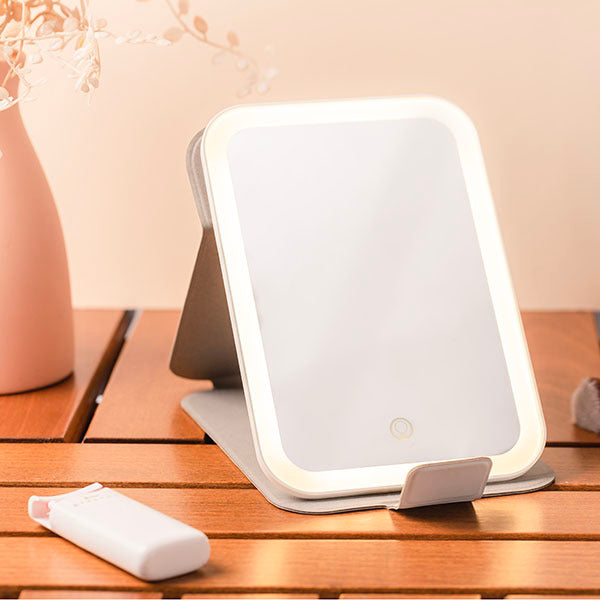 STYLPRO Petite LED travel mirror with folding case (British brand)