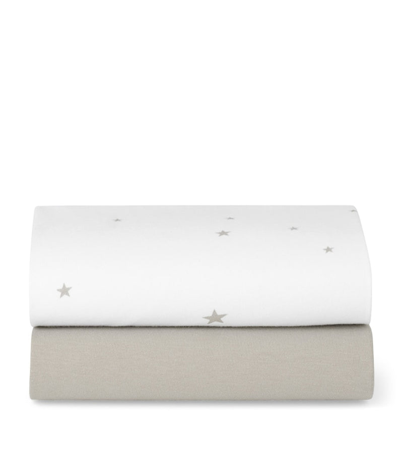 Snüz crib fitted sheets pack of 2 star print - British product
