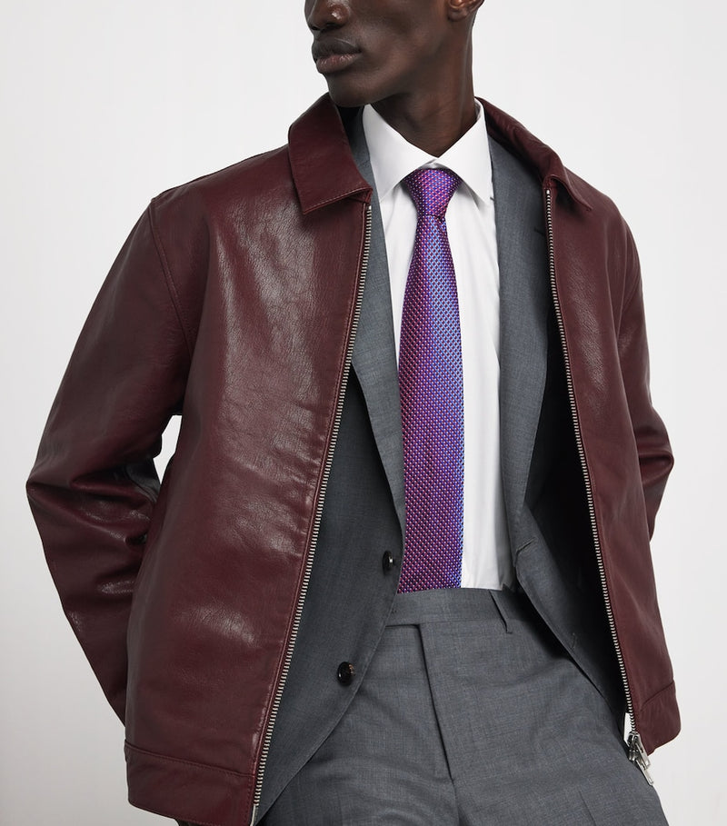Eton silk geometric tie, crafted in England, imported from the UK