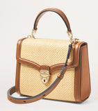 Aspinal of London raffia Mayfair midi bag (British brand)