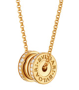 Harrods Bvlgari Yellow Gold and Diamond B.zero1 Pendant Necklace- Buy online at McGrocer