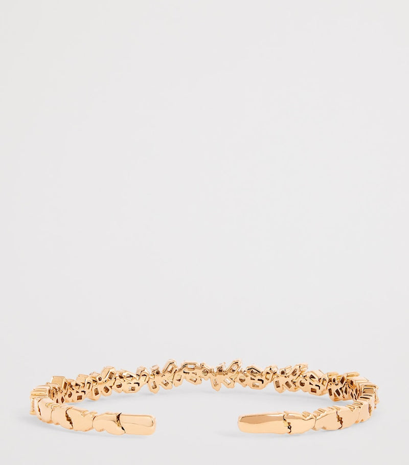 Suzanne Kalan rose gold and diamond bangle small, imported from the UK