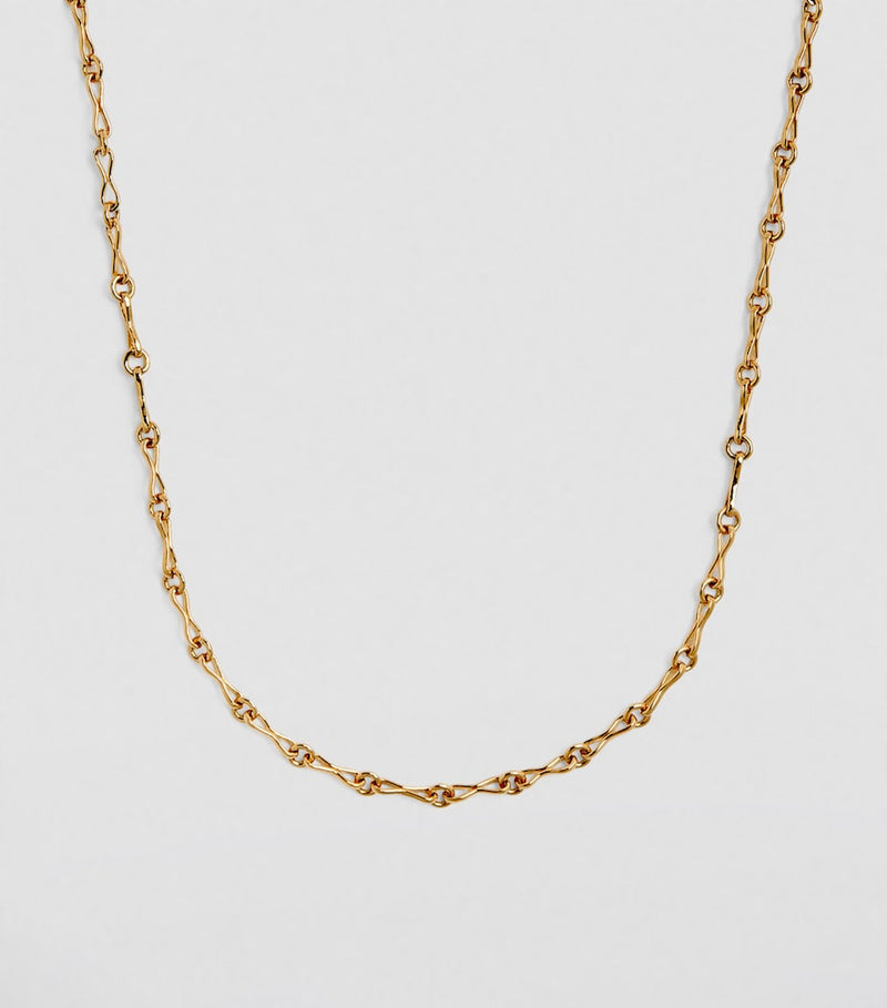 Azlee gold circle link necklace (British brand)