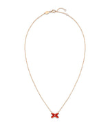Harrods Chaumet Rose Gold, Carnelian and Diamond Jeux de Liens Pendant Necklace- Buy online at McGrocer