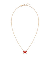 Harrods Chaumet Rose Gold, Carnelian and Diamond Jeux de Liens Pendant Necklace- Buy online at McGrocer