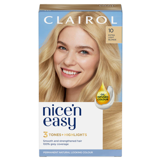 Clairol Nice'n Easy Hair Dye, Extra Light Blonde 10