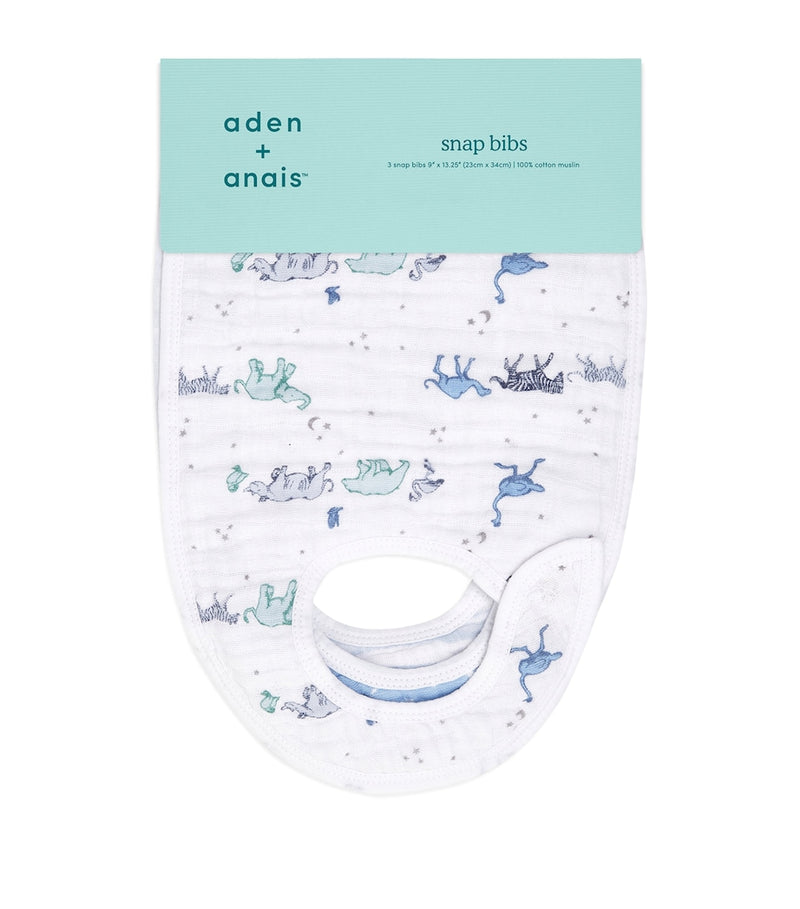 aden + anais Rising Star bibs set of 3 organic cotton, imported from the UK
