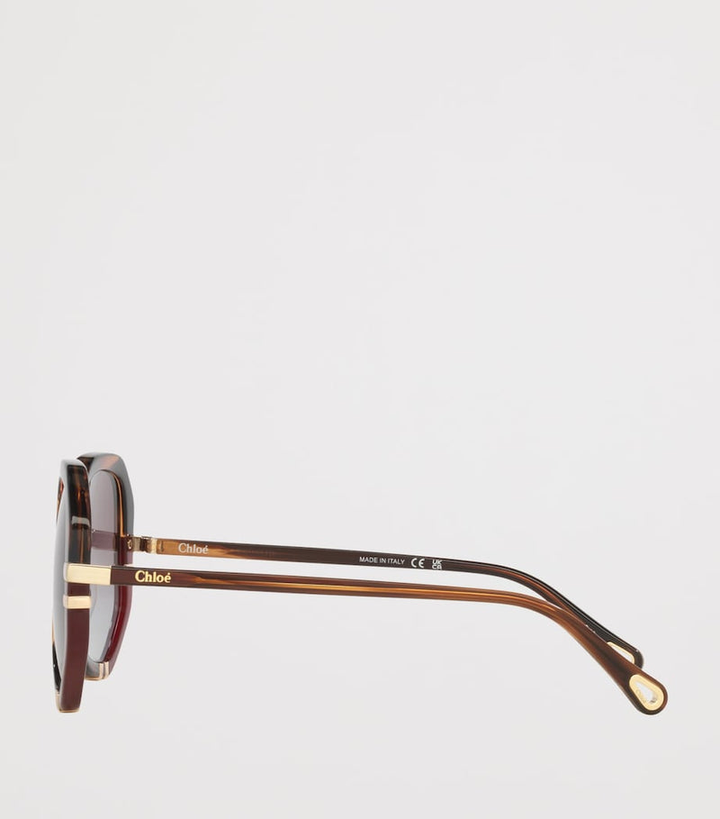 Chloé acetate rectangle sunglasses, imported from the UK