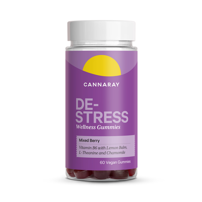 Cannaray De-Stress Mixed Berry gummies 60 count (British brand)