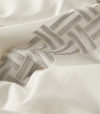 Frette basketweave embroidered super king flat sheet set 270cm x 230cm - British product
