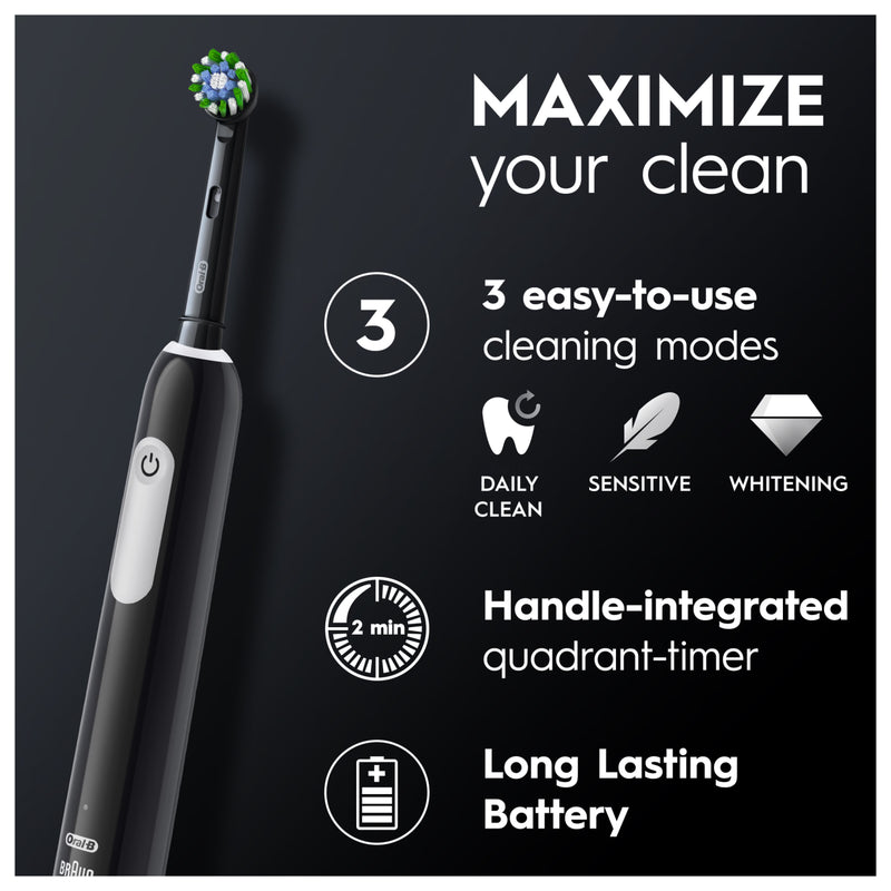 Oral-B Pro Series1 rechargeable toothbrush black with travel case, imported from the UK