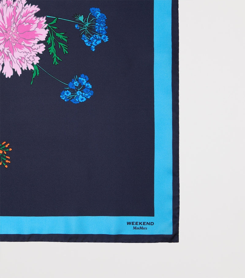 Weekend Max Mara silk scarf floral print 90cm, UK version