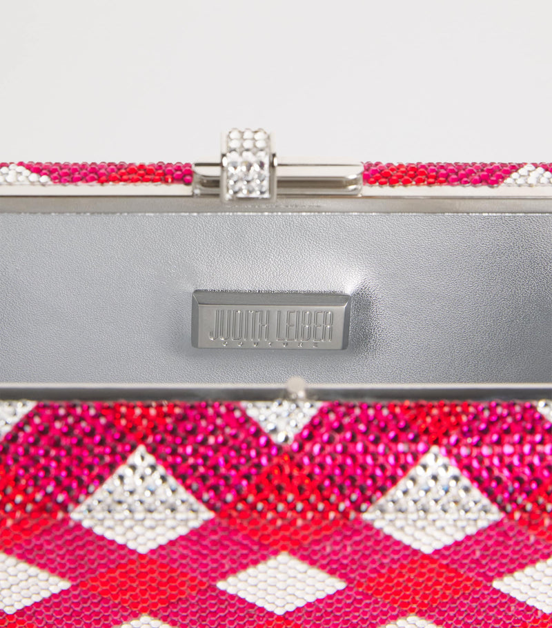 Judith Leiber embellished clutch bag with crystals, UK version