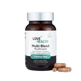 Love Health multi blend mushroom capsules 500mg, imported from the UK