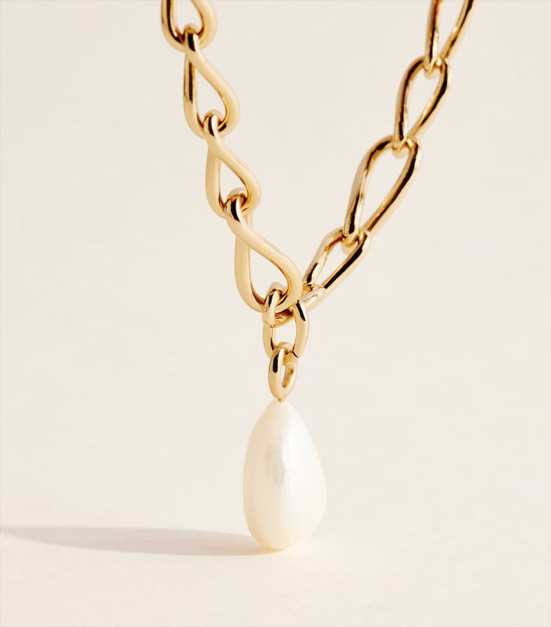 Astrid & Miyu gold-plated pearl necklace - British product