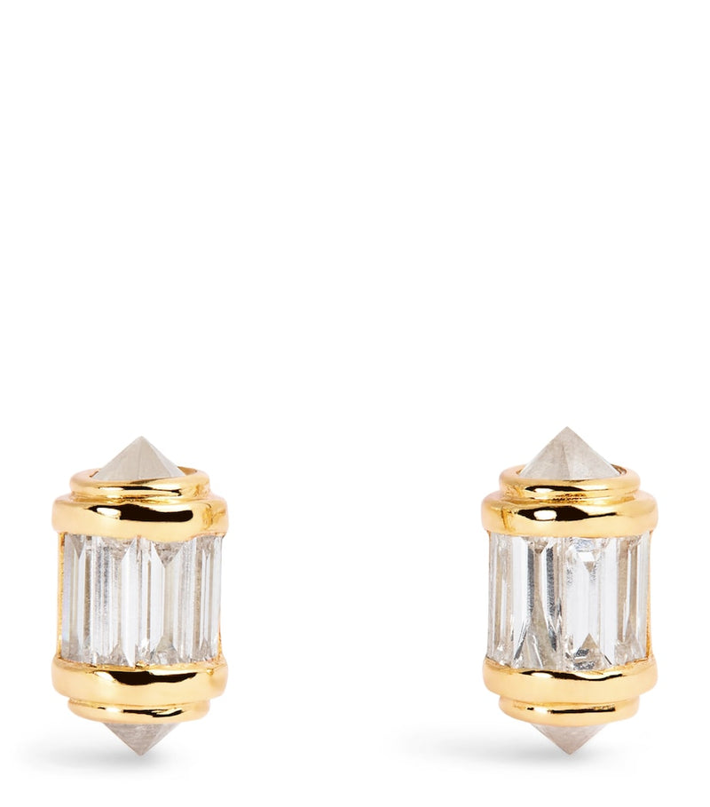 SHAY ripple gold diamond stud earrings (British brand)