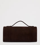Malone Souliers suede May clutch bag, imported from the UK