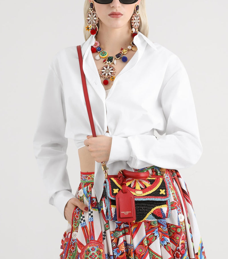 Dolce&Gabbana raffia My Sicily top-handle bag - British product