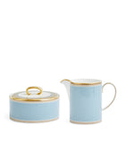 Wedgwood Helia bone china cream jug and sugar bowl (British brand)