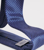 Eton silk geometric tie, 8.5cm width, imported from the UK