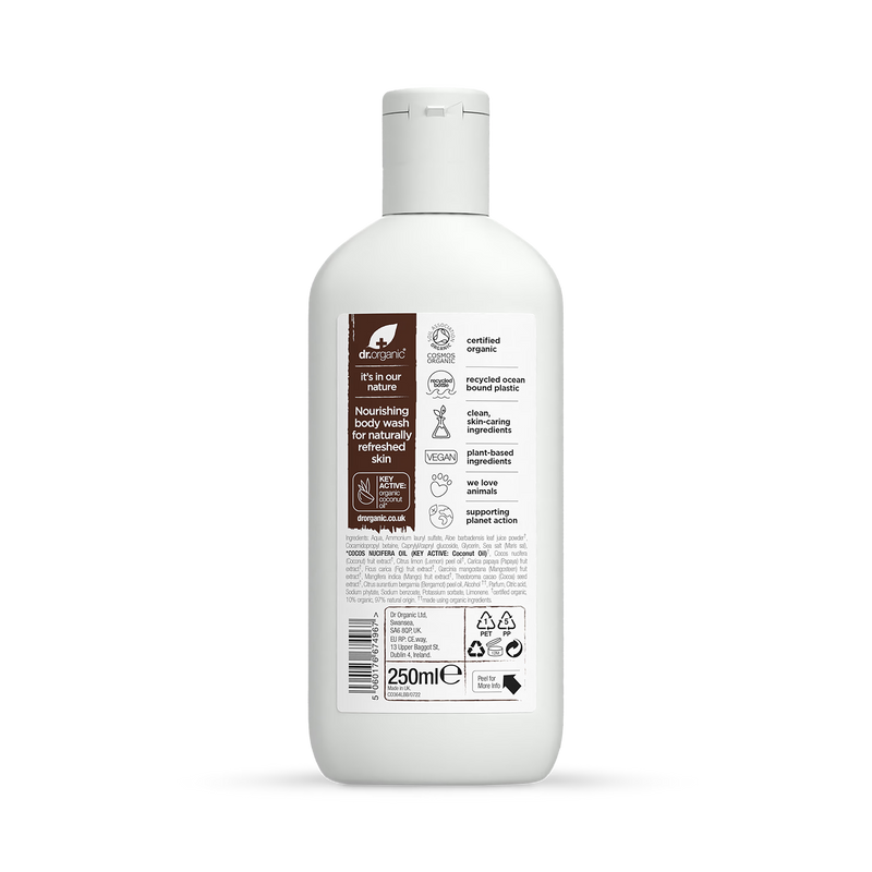 Dr Organic Virgin Coconut Oil Body Wash 250ml - British product