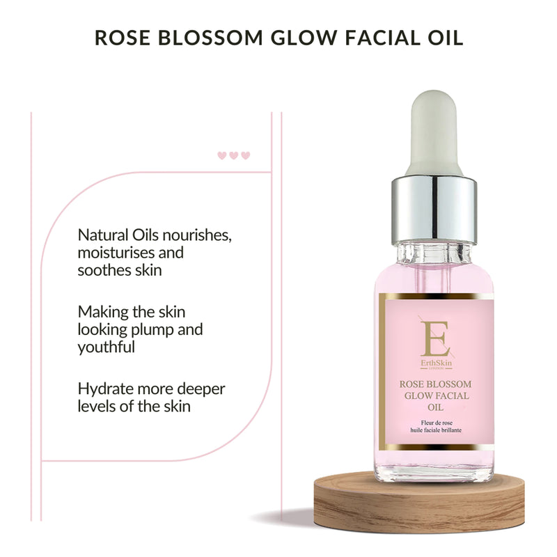 Erth Skin London Rose Blossom Oil 30ml, imported from the UK