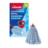 Vileda Supermocio Micro & Cotton Mop Refill Accessories & Cleaning ASDA