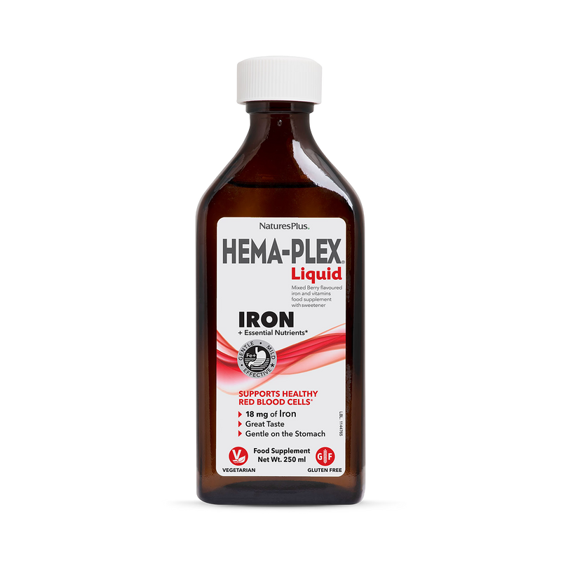 NaturesPlus Hema-Plex iron liquid 250ml, imported from the UK
