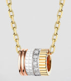 Boucheron Quatre White Edition mixed gold diamond necklace imported from the UK