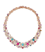 Harrods Boodles Rose Gold Diamond and Gemstone The Palace Collection Royal Damask Necklace- Buy online at McGrocer
