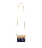 Bonpoint raffia cross-body bag with blueberry tassels (British brand)