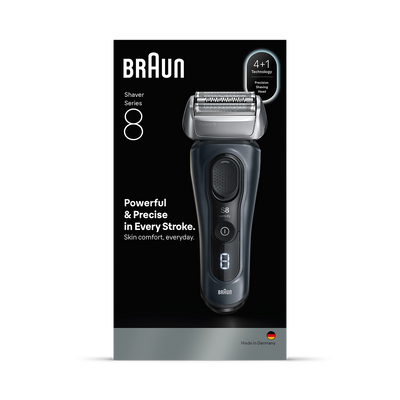 Holland & Barrett Braun Series 8 Electric Shaver with SensoAdapt, 8603S, Grey, 60 Minute Runtime- Buy online at McGrocer