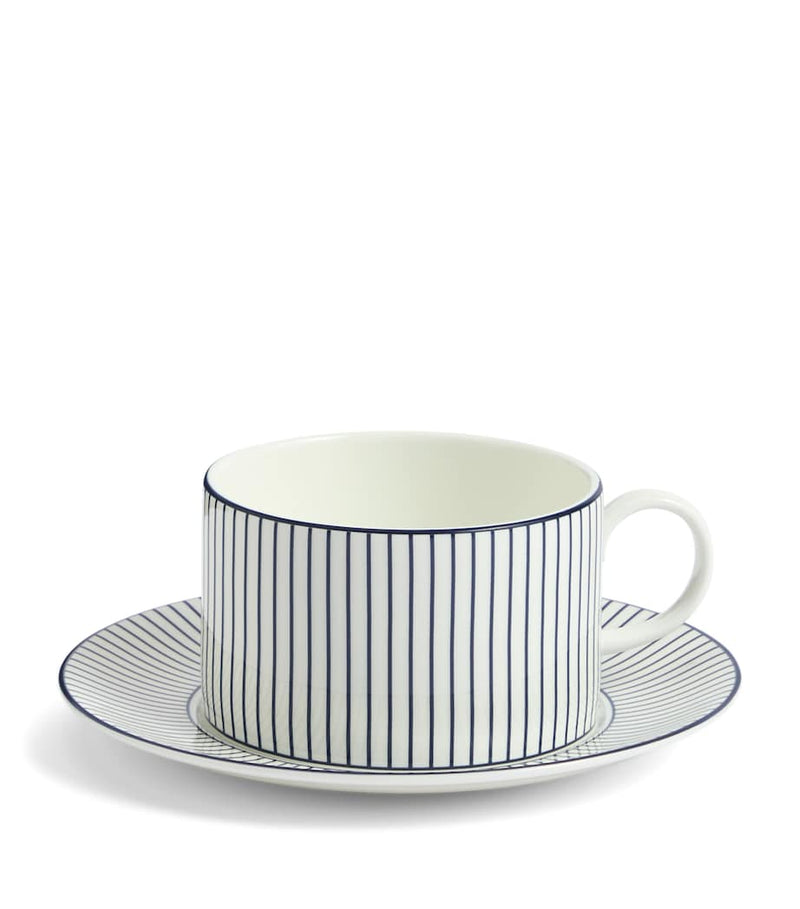 Wedgwood Pinstripe Teacup and Saucer (British brand)