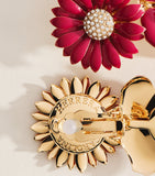 Carolina Herrera embellished floral clip-on earrings, imported from the UK