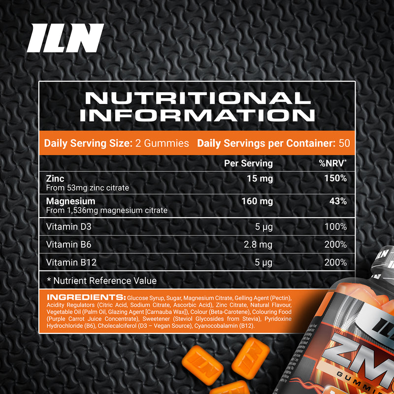 Iron Labs Nutrition ZM6 gummies orange flavour 100 gummies (British brand)