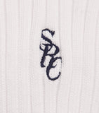 Sporty & Rich ribbed embroidered socks in cotton blend, UK version