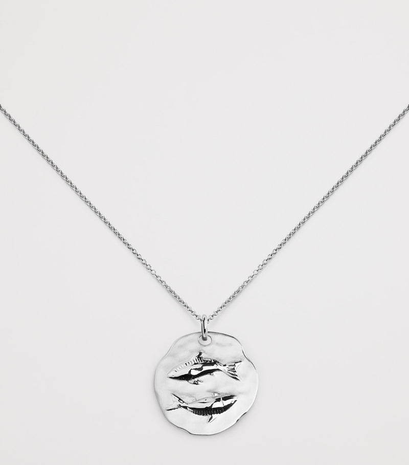 Monica Vinader sterling silver Pisces zodiac necklace (British brand)