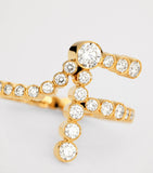 Sophie Bille Brahe yellow gold diamond initial ring UK version