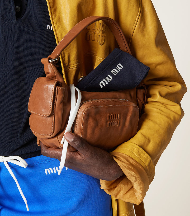 Miu Miu nappa leather pocket shoulder bag - British product