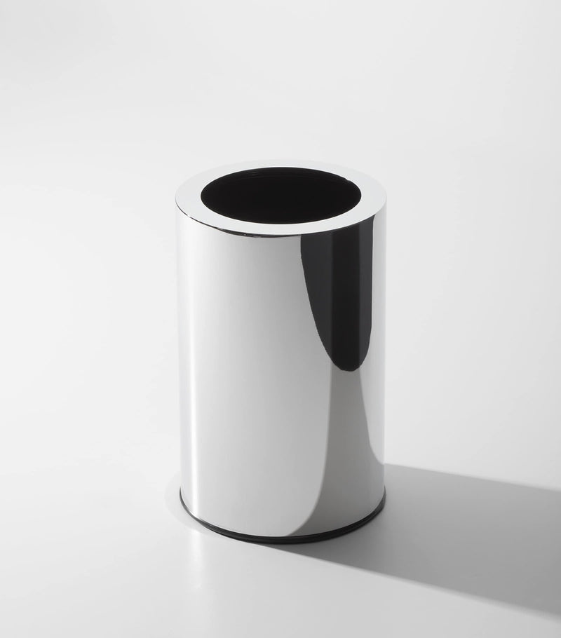 Decor Walther stainless steel round bathroom bin - British product