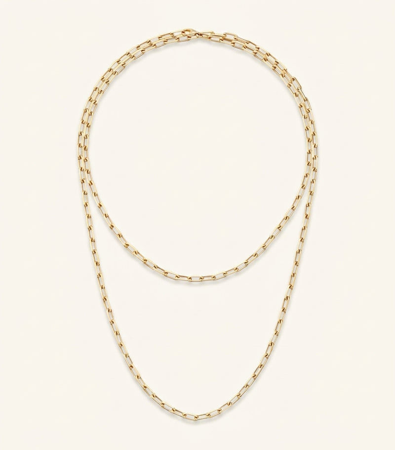 Cartier Santos de Cartier long chain necklace 94cm yellow gold (British brand)