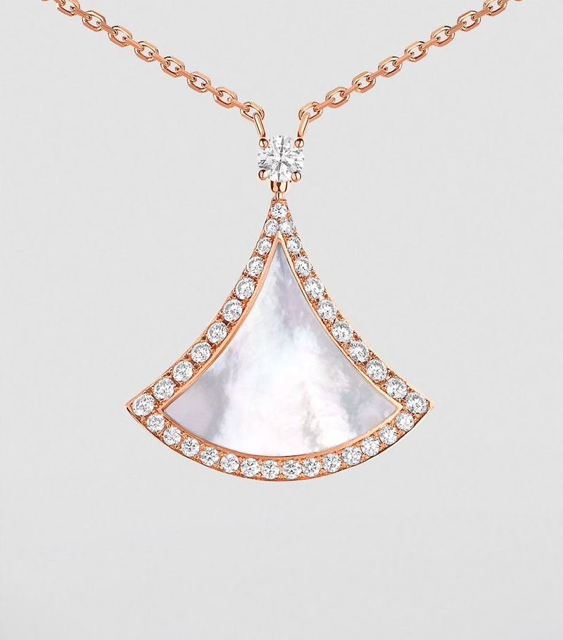 Bvlgari Divas' Dream rose gold and diamond necklace, imported from the UK