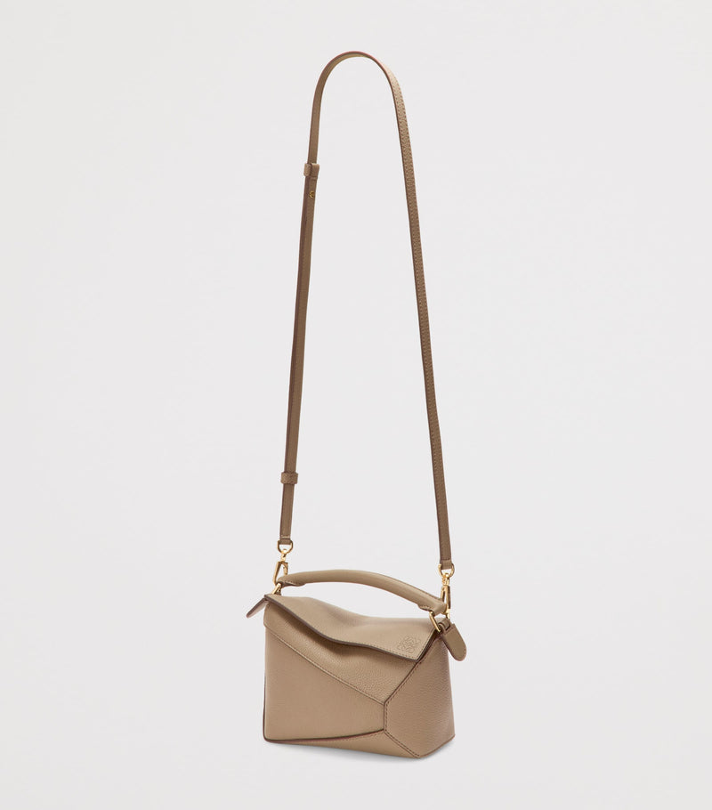 LOEWE Mini Leather Puzzle Edge top-handle bag, imported from the UK