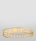 MARLI New York large yellow gold and diamond bangle, UK version