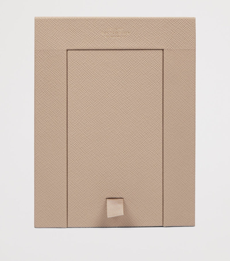 Smythson calfskin Panama double photo frame 6 x 4 (British brand)