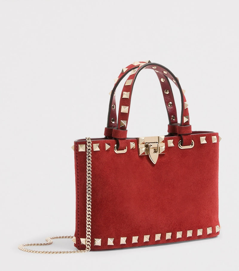 Valentino Garavani mini split-leather Rockstud tote bag (British brand)