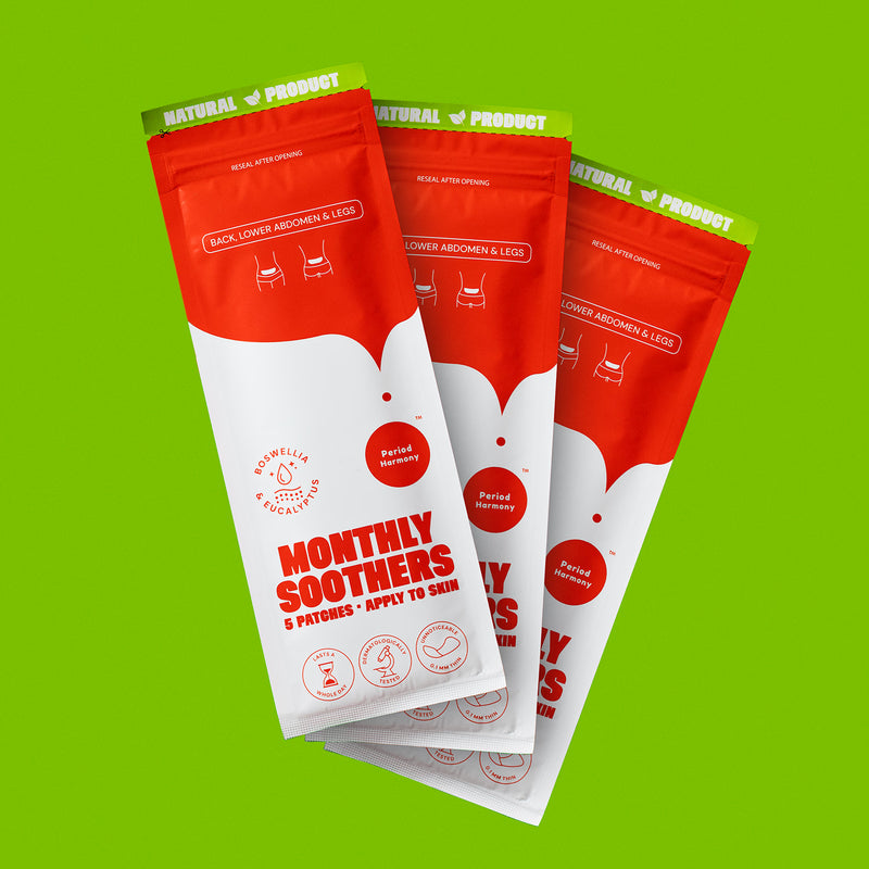 Period Harmony period pain relief patches pack of 5, imported from the UK