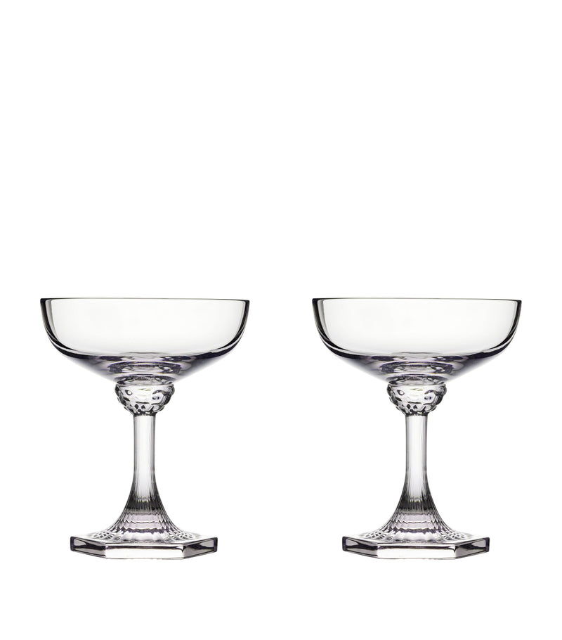 Royal Copenhagen Aurora Champagne Coupes 250ml set, imported from the UK