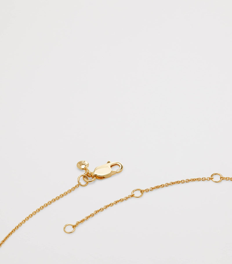 Monica Vinader gold vermeil and ruby birthstone necklace, imported from the UK